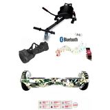 Elektrikli Kaykay Scooter Akıllı Denge Hoverboard + Hoverkart + Çanta Full Ledli Extrem Paket D07