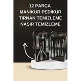 Elektrikli Manikür Pedikür Seti İkili Set 12 Parça Tırnak Bakımı Törpü Protez Çıkarma Mir09472145