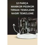 Elektrikli Manikür Pedikür Seti İkili Set 12 Parça Tırnak Bakımı Törpü Protez Çıkarma P202501s1411