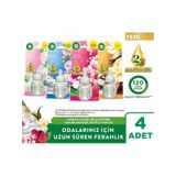 Elektrikli Oda Kokusu Yedek Yasemin Çiçeği + Beyaz Orkide + Sakura Bahçesi + Vanilya Büyüsü 4x19 Ml Karışık