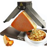 Elektrikli Raclette Makinesi, Ayarlanabilir Yarım Peynir Çarkı Eğilebilir, Ticari Peynir Izgarası, Hızlı Isıtmalı ve Ayarlanabilir Açılı Çok Fonksiyonlu Paslanmaz Çelik - Siyah