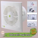 Elektrikli Wc Mutfak Büro Banyo Havalandırma 120 Mm Aspiratör Fan Kirli Hava Kötü Koku Egzoz Fanı