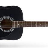 Elektro Akustik Gitar, Siyah Satin, Ladin