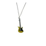 Elektro Gitar Kolye – Yağ Yeşili – 60 Cm Zincir –Müzik Aksesuarı