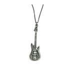 Elektro Gitar Metal Kolye – 60 Cm Zincir – Unisex Müzik Temalı Takı