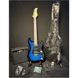 Elektro Gitar Set Blueburst (Gitar-Amfi-Stand-Kablo-Askı-Kapo-Akort Cihazı-Yedek Tel) - Mavi