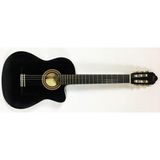Elektro Klasik Gitar 4/4 Sap Çelikli Siyah Kılıf Pena