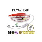 ELEKTROLED 220V Şerit LED YÜKSEK IŞIK FİŞLİ VE ANAHTARLI BEYAZ IŞIK 10 METRE ((ADAPTÖR TRAFO YOK TAK ÇALIŞTIR)