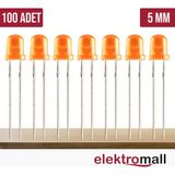 Elektromall 5mm Turuncu Diffused Led - 100 Adet - 5 m