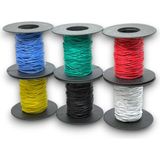 Elektromall 60 Metre, 30AWG, 6 Renk 6X10MT, Çok Damar Montaj Kablosu, Yumuşak Silikon Tel Kablo, Atlama Kablosu