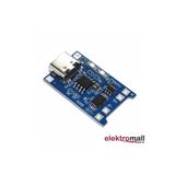 Elektromall TP4056 Lityum Pil Şarj Modülü Type-C