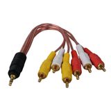 Elektromer 3.5 Mm Stereo Erkek -6 Tos Erkek 5+1 Ses Sistemi Kablosu