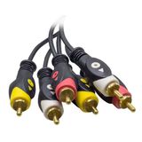 Elektromer 3 Rca + 3 Rca 3 m 1. Kalite Powermaster Kablo