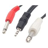 Elektromer PM-13934 3.5 mm Stereo Erkek 2x6.3 mm Mono Erkek 5 m Powermaster Ses Kablosu