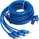 Elektromer PM-425 2 Rca Erkek + 4 Rca Erkek 5 Metre Mavi Kablo