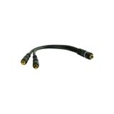 ELEKTROMER Powermaster PM-690 Siyah 1 Dişi 2 Erkek RCA Y Kablo 25 Cm Ses Ve Anfi Bağlantı Kablosu