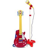Elektronik Ayaklı Mikrofonlu Gitar Seti Kırmızı - Çok Renkli