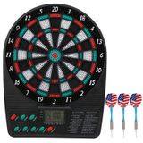 Elektronik dart tahtası, elektronik dart tahtası, yumuşak uçlu dart tahtası, LCD ekran, 3 dart, 12 uç, 18 oyun, elektronik dart otomatik puanlama yumuşak dart tahtası seti