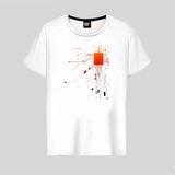 Elektronik Devre Beyaz Erkek Tişört T-Shirtü - XL