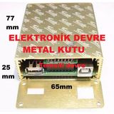Elektronik Devre Kutusu Alüminyum Gümüş Renk Metal Boş Kutu Usb Port Ve Usb Uplınk Giriş Ceptelb018473
