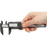 Elektronik Dijital Kumpas, 150mm Karbon Fiber Gövde, LCD Ekran, mm/inch Dönüştürme, Sıfırlama Fonksiyonu, Hassas Ölçüm Aleti