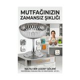 Elektronikçim 2'li Profesyonel Inox Gümüş Paslanmaz Çelik Ayaklı Dondurma ve Tatlı Sunum Kasesi Seti 723148 - Renkli