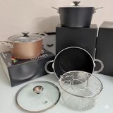 Elektronikçim Granit Yanmaz ve Yapışmaz Fritöz Kızartma Tenceresi 22CM - Renkli