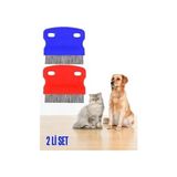 Elektronikçim Kedi Köpek Bit Pire Tarağı Metal Uçlu Bit Tarağı 2 Adet Set 721890 ELK-IEGCX47