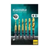 Elektronikçim Kılavuzlu Hss Matkap Ucu 6'lı Set M3-M10 Titanyum Kaplamalı 722456 ELK-IEGCX47