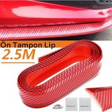Elektronikçim Kırmızı Renkli 2,5 Metre Araba Oto Ön Tampon Koruyucu Kauçuk Pratik Tampon Şerit Bant Döşem - 1