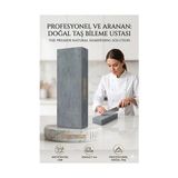 Elektronikçim Profesyonel Doğal Bileme Taşı | Islak Yağlı ve Kuru Kullanım | Şef Bıçak Bileyici 723078 El - Renkli