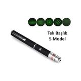 Elektronikçim Yeşil Lazer Pointer 3000 Mw 15 Km Etkili (Tek Başlık 5 Model) - Renkli