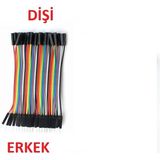 Elektronikport-Jumper Kablo (Erkek - Dişi) 10 Cm 40 Adet