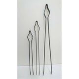 Elektrostatik Toz Boyalı Demir Maşa - Mangal Soba Ateş Maşası 3lü Takım 40-50-60 cm (3 Adet Maşa) - Siyah