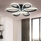 Elektroyou Linup Modern Siyah Plafonyer Tavana Sıfır Beyaz Işık Salon Mutfak Yatak Odası Led Avize