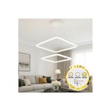 Elektroyou Maria Beyaz Kare 3 Renk Ledli Avize Sarkık 2'Li Ledli Avize Modern Led Avize