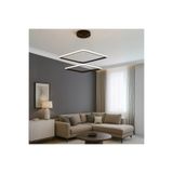 Elektroyou Maria Siyah Kare 3 Renk Ledli Avize Sarkık 2'Li Ledli Avize Modern Led Avize