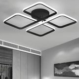 Elektroyou Novem Siyah Plafonyer Ultra Süper Beyaz Ledli Avize