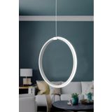 Elektroyou Rings Beyaz Tekli Sarkıt Led Günışığı Ultra Ledli Salon Mutfak Oda Hol Ledli Avize