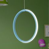 Elektroyou Rings Mavi Tekli Sarkıt LED Beyaz Işık Ultra Ledli Salon Mutfak Oda Hol Ledli Avize