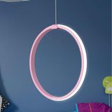 Elektroyou Rings Pembe Tekli Sarkıt LED Günışığı Ultra Ledli Salon Mutfak Oda Hol Ledli Avize