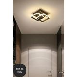 Elektroyou Tokyo Siyah Kare Beyaz Ledli Avize Tky-S-B-01