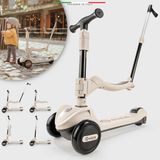 Elele Forte 3in1 3 Tekerlekli Çocuk Scooter Işıklı Siyah Ebeveyn Kontrollü 1-6 Yaş Modüler Tasarım