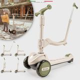Elele Forte 3in1 Ebeveyn Kontrollü 3 Tekerlekli Çocuk Scooter 1-6 Yaş Işıklı Oturaklı Yeşil Özellikli