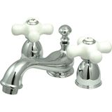 Elements of Design ES3951PX Porselen Çapraz Saplı Yaygın Lavabo Bataryası, Mini, Parlak Krom