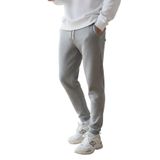 Elemge 3 Iplik Pamuklu Erkek Jogger Eşofman Altı Relax Fit Ipli Cepli Regular Rahat Kalıp Yumuşak Tuşe Lastikli Dar Paça (Gri, 2XL)
