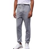Elemge 3 Iplik Pamuklu Erkek Jogger Eşofman Altı Relax Fit Ipli Cepli Regular Rahat Kalıp Yumuşak Tuşe Lastikli Dar Paça (Gri, XL)