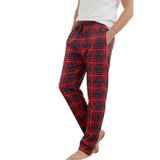 Elemge Erkek Ekoseli Pijama Altı Kışlık Rahat Kesim Flanel Kumaş Esnek Regular Fit Beli Lastikli İpli Cepli Kareli Sıcak Tutan Tek Alt İnce Eşofman (Kırmızı-Lacivert, 2XL)