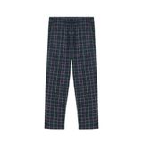 Elemge Kareli Pijama Altı Esnek Kumaş Rahat Kesim Esnek Regular Fit Beli Lastikli İpli Cepli Erkek Ekoseli İnce Eşofman Tek Alt (Yeşil-Kırmızı, M)