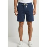 elemge Pamuklu Erkek Indigo Casual Şort Yan Cepli Bağcıklı Regular Fit Boru Paça Günlük Bermuda 2 Iplik - 2XL